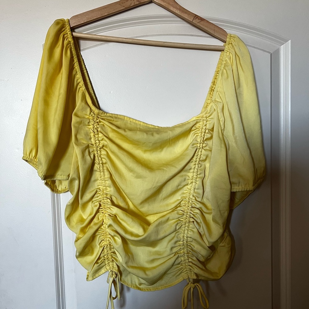 Yellow Puff Sleeve Top